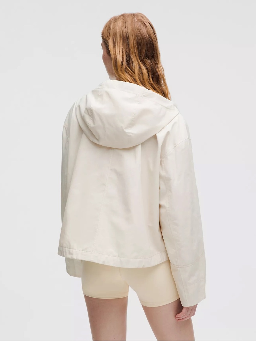 Lululemon Water-Resistant Cropped Hooded Jacket in Light Ivory/Sheer Oak - Picture 3 of 6